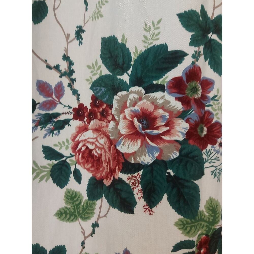 Waverly Pleasant Valley Floral Shower Curtain Floral Roses 68x62 Home Decor